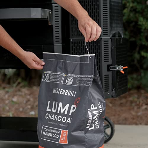 Image of Masterbuilt Premium Hardwood Lump Charcoal for Gravity Series Charcoal Grill and Smokers, Compatible with All Barrel, Kamado, and Kettle Grills, 1 Pack, 16LB