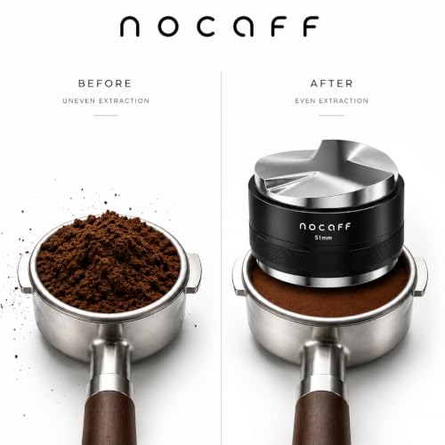 Image of Coffee Distributor Tamper 51mm Stainless Steel Depth Adjustable | Even Tamping for Consistent Espresso, Smooth Leveling Action, Durable Steel Build, Quick Prep, Easy Clean