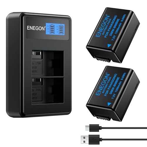 ENEGON Confezione da 2 Batterie 1250mAh DMW-BMB9 DMW-BMB9E da con