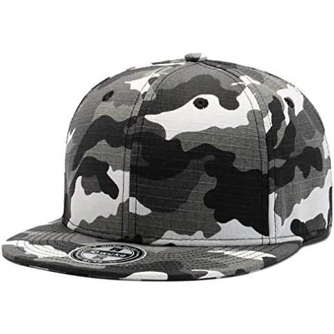 GOLDY&WENDY Unisex Snapback Hats Adjustable USA Army Camouflage Flat Brim Baseball Cap, W134, One Size Cover