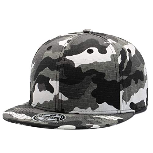 GOLDY&WENDY Unisex Snapback Hats Adjustable USA Army Camouflage Flat Brim Baseball Cap