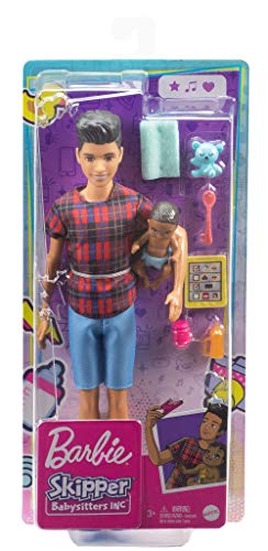 Barbie -Skipper Babysitters Bambola Uomo Bruno