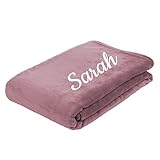 babydecke bestickt ❤️ HOCHWERTIGE QUALITÄT: Unsere personalisierte Kuscheldecke besteht aus hochwertigem und besonders anschmiegsamen Fleece. Die Decke ist leicht, warm und dabei besonders angenehm zur Haut. Ein schönes und warmes Weihnachtsgeschenk für deine Lieben für Couch, Sofa oder auch Rollstuhl.