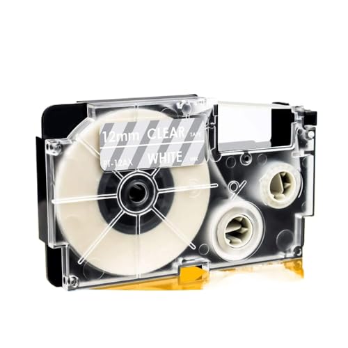 1PCSxe[vXR12WE XR12WE XR9WE XR9WE XR6WE XR6WE KL120 KL60 KL820 KL780 LABEL MAKER Labeller Machineƌ݊(White on Clear)