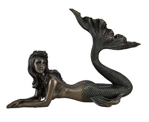 Veronese Design 7 5/8" Tall Mermaid Lying Down Statue Nautical Sculpture Figurine #TOP25