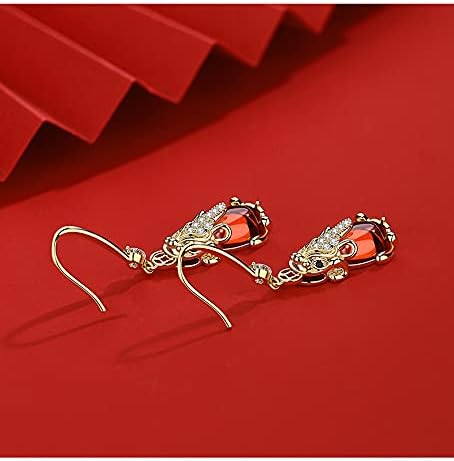 Miniatura 6 de Pendientes de gota Joyas Rubí 18K Pendientes Stud Joyería Pendiente Banquete de Cumpleaños y Bar Mitzvah