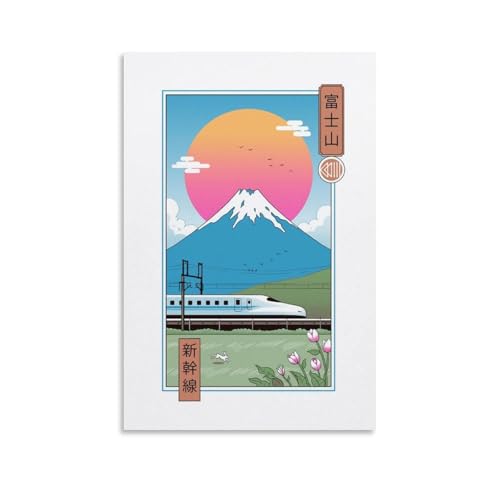 G gA[g Cg Shinkansen in Mt Fuji 킢 |X^[ Ǐʉ EH[A[g f炵Mtg20x30inch(50x75cm)