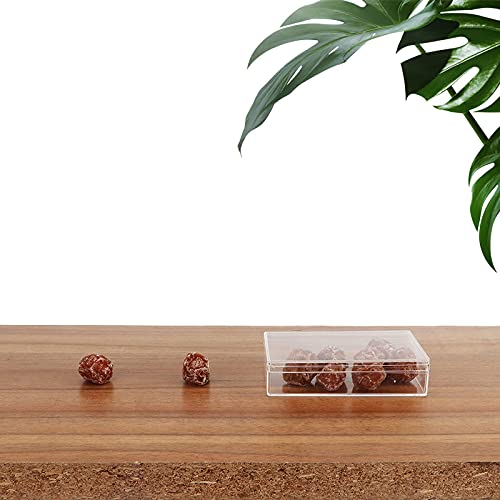Image of Clear Acrylic Box with Lids, 4 Pack 4.3x2.7x1 Inch Clear Acrylic Plastic Square Cube Storage Candy Box Containers for Wedding, Party, Treats, Coin, Jewelry Accessories