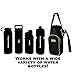 TrailMax 500 Series Water Bottle Horse Saddle Bag; Insulated & Padded Drink Holder; Western & endurance Saddle Water Carrier; Saddlebag w/ 1 Liter Stainless Steel Water Bottle; Black & Sand