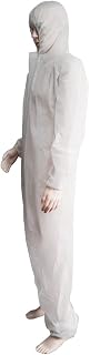 5 Stück PP Einweganzug Schutzanzug Overall mit Kapuze Maleranzug 40g/m² Gr. L-XXXL Weiß