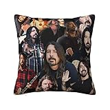 Cozy Dave Grohl Pillow Case Square Pillowcase Soft Collage Throw Pillow Cover 18'×18', Home Decor Gift