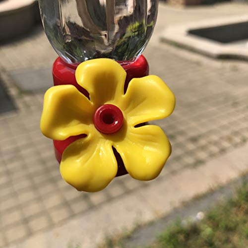VIMOA Mini Hummingbird Feeder 4 Pack 2.3oz Small Nectar Plastic Red Cute Hummingbird Feeders with Hanging Wires for Outdoor - Thumbnail 5