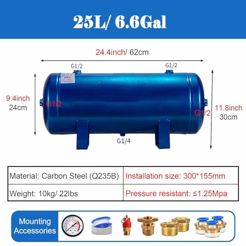 Estabilice la presión neumática con este tanque de aire grande de 100 L 3