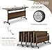 Jklmzpf Folding Conference Table, 5.2FT Long Folding Table Modern Large Mobile Meeting Table Conference Room Tables with Silent Wheels Seminar Table for Office Training Classroom (2PCS 63IN)