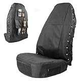 LXCMQL Housse de Voiture Siege pour Isuzu Trooper Soft Top VehiCross Wizard, Imperméable Tissu Oxford Housses Siège Avant de Voiture avec Poches de Rangement