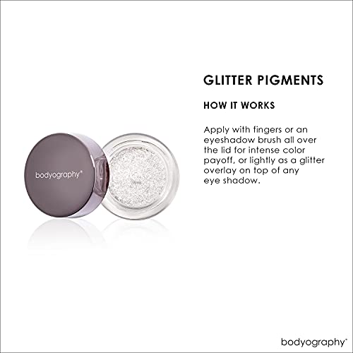 Bodyography Glitter Pigments (Halo): High Shine Glitter Shadow | Vegan, Gluten-Free, Cruelty-Free #TOP3