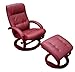 Produktbild Fernsehsessel Relaxsessel Sessel Pescatori, Kunstleder, mit Hocker - Bordeaux