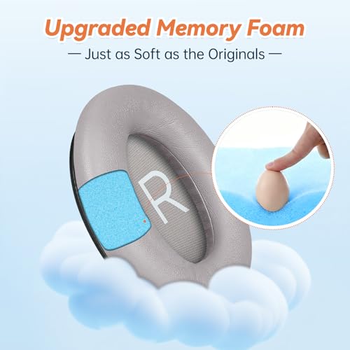 Image of Aurivor Replacement Ear Pads for Bose QuietComfort 45 35 ii (QC45 QC35) Headphones, Earpads Cushions for QC SE SC & New Quiet Comfort (Deep Bass), with Softer Foam & Protein Leather (Sandstone)