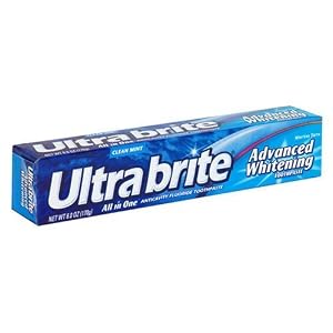 Ultra Brite Advanced Whitening Anticavity Fluoride Toothpaste Clean Mint Flavor 6 oz Pack of 12