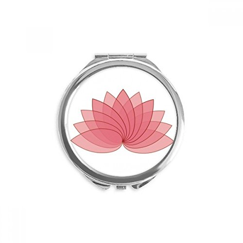 Miroir de poche fleur de lotus petit miroir à main compact pour sac pour retouche maquillage