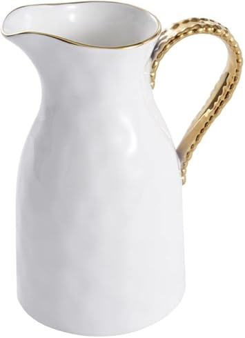 Pampa Bay Golden Salerno Titanium-Plated Porcelain Water Pitcher