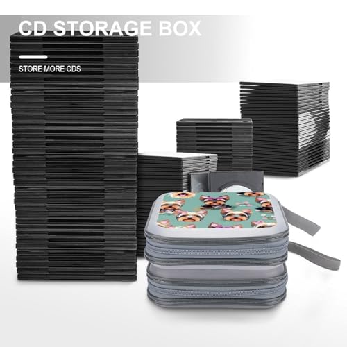 Rangement CD rigide pour 40 DVD Yorkshire floral maison - 6