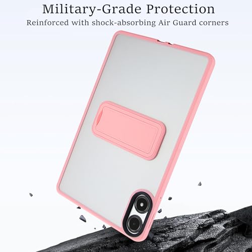 Coque Xiaomi Redmi Pad 2 Pro 12.1 2025 rigide transparente rose avec support