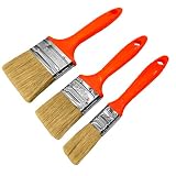 Premium Paint Brush Set – 3-Piece Boiled Bristle Brushes (1”, 2”, 3”) for Precision Painting | Professional & DIY Paint Brushes for Walls, Trim, Furniture & Crafts