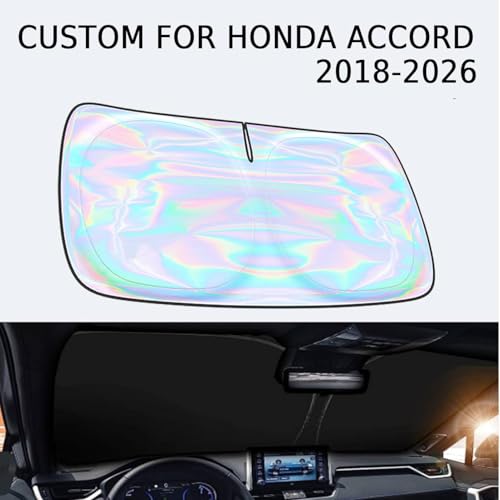 for Honda Accord 2018-2025 2026 Windshield Sun Shade - Custom Fit Honda Accord 4 Layers Sunshade Foldable Front Window Sunshade Sun Visor Protector Block UV Rays Keep Your Car Cooler Car Accessories by AsheShade - Used condition - Image 2