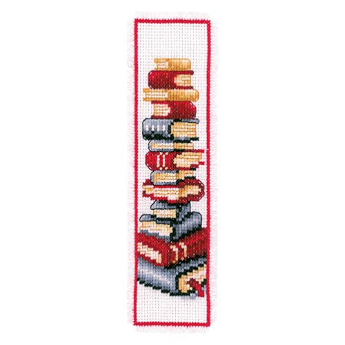 Image of Vervaco Cross Stitch Bookmark Book Lover 2.4 inch x 8 inch