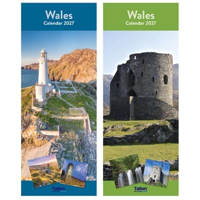 2027 Super Slim Month to View Spiral Bound Hanging Wall Calendar Home Office (Wales) โ image 1