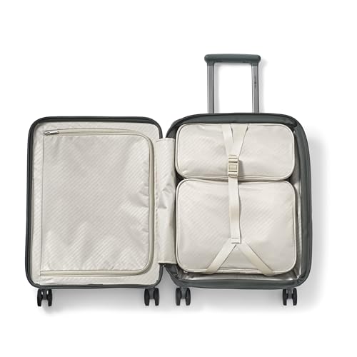 Image of Samsonite Paralux Carry-On Luggage - Innovative Design - Quick Access Front Pocket - Dual Suspension Wheel Technology - TSA Lock - Expandable - Includes Removable Packing Cubes - Olive