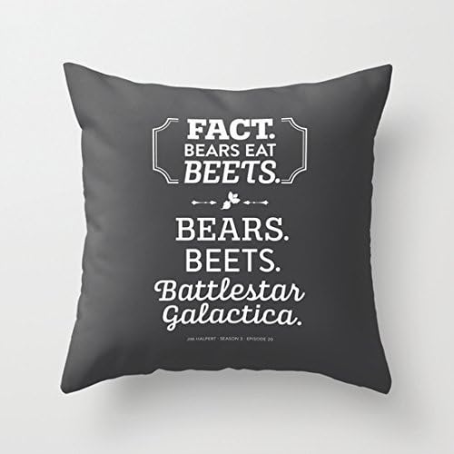 Lionkin8 18" x 18" Bears Beets Battlestar Galactica Pillow Decorative Throw Pillow Case Cushion Cover