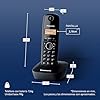 Panasonic KX-TG1611SPH - Teléfono Fijo Inalámbrico DECT, LCD, Identificador de Llamadas, Agenda de 50 Números, Tecla de Navegación, Alarma, Reloj, color Negro #5