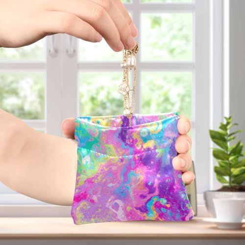 Splatter Paint Coin Purse Leather Pouch Change Purse, Squeeze Coin Pouch for Cards, Keys & Lipsticks, Unisex4