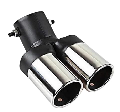 Stainless Steel Curved Type Double Tube Universal Car Vehicle Exhaust Muffler Steel Tail Pipe_KJ173-image-38