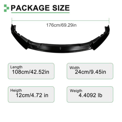 MATMACRO Glossy Black Front Bumper Lip for 2017 2018 2019 2020 Honda CRV by MATMACRO - Used condition - Image 3