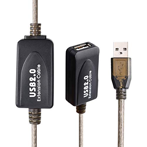 Image of USB 2.0 Type A Male to A Female Active Repeater Extension Cable 60ft, High Speed 480 Mbps