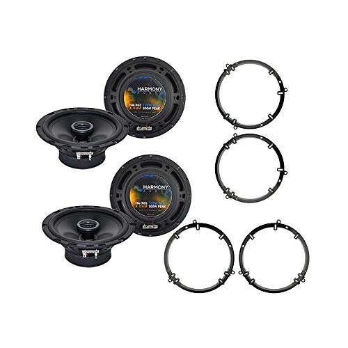 Harmony Audio Compatible with 1998-2011 Volkswagen Beetle (2) HA-R65 New Factory Speaker Replacement Upgrade Package with HA-827803 5.25" 6.5" Speakers Adapter Kit