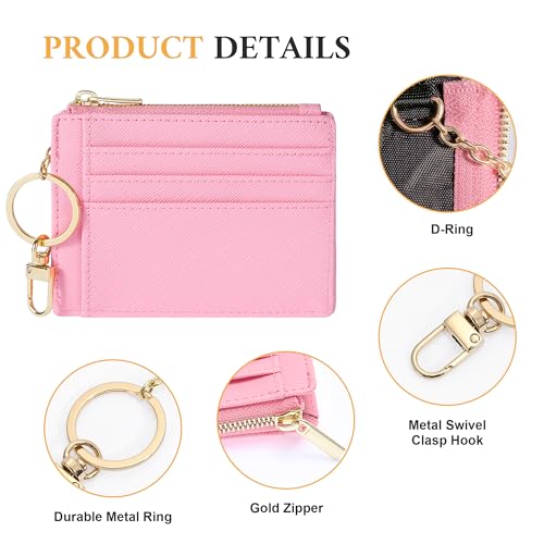 Image of Sodsay Card Case Slim Front Pocket Wallet for Women Credit Card Holder with Keychain | Slim, Front Pocket, Credit Card Holder, with Keychain