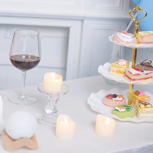 NovaHF 5 Pieces Cupcake Stand Set, 2 Pieces 3 Tier Cupcake Stands with 3 Pieces Appetizer Trays Dessert Table Display Set for Tea Party Serving Platter and Wedding - Image 8