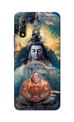Image of PRINTFIDAA Printed Hard Back Cover Case for Vivo S1 | Vivo Z1x Back Cover (Lord Shiva and Hanuma) -112