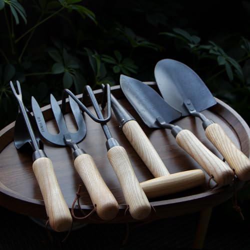 Japanese Gardening Tools Set, 6 Pcs Garden Tools Set, Black