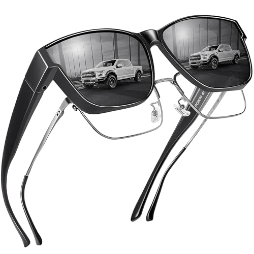 Sunglasses Fit Over Glasses for Men Women, Lightweight Polarized Sunglasses Wear Over Glasses, UV400 Protection