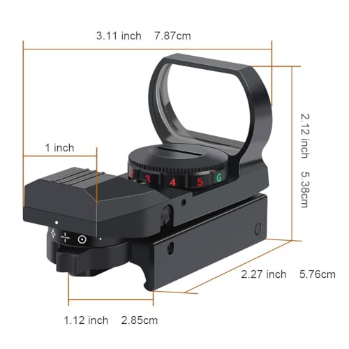 Feyachi Viseur Point Rouge 4 Reticles 5 Luminosité Viseur Airsoft – vue 5