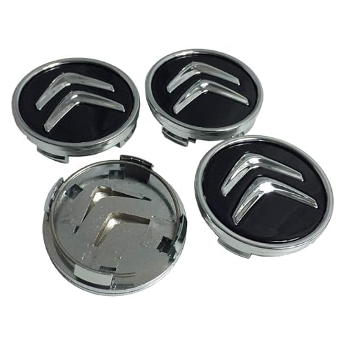 4 Pièces Cache Moyeu Centre de Roue pour Citroen C5 Tourer 2008-2017 60mm, Voitures Cache Moyeu Centre Moyeu Décoration Accessoires,A