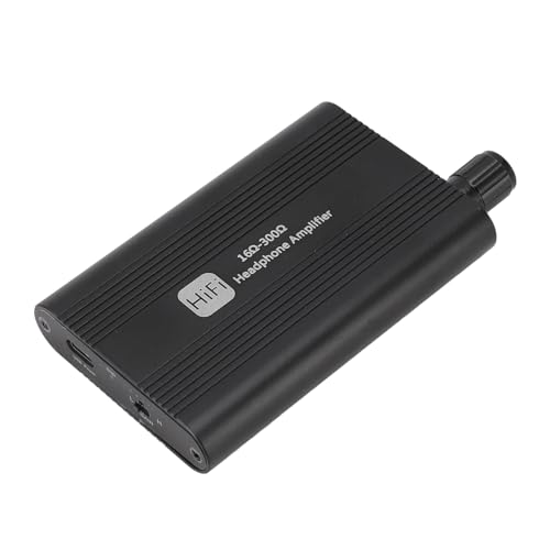 Amplificador de Auriculares Portátil, Amplificador de Auriculares de 16-300 Ω con Interruptor de Ganancia de 2 Etapas, Recargable de 1500 MAh, Amplificador de Auriculares con