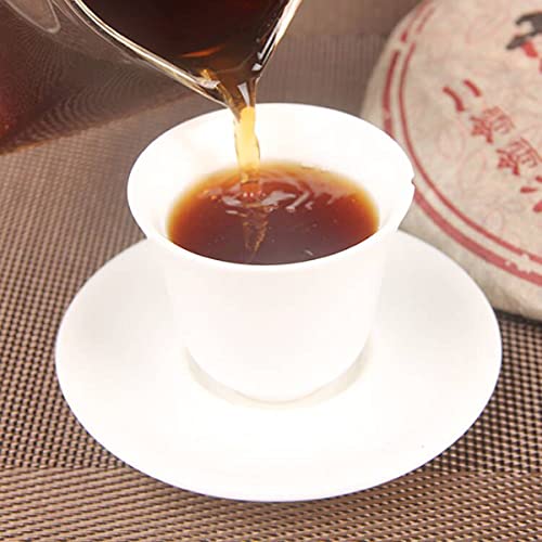 通用 Té hervido Puerh Tea Cake Té Negro Maduro Spring Sea Brown Mountain Palace 357g - Imagen 8