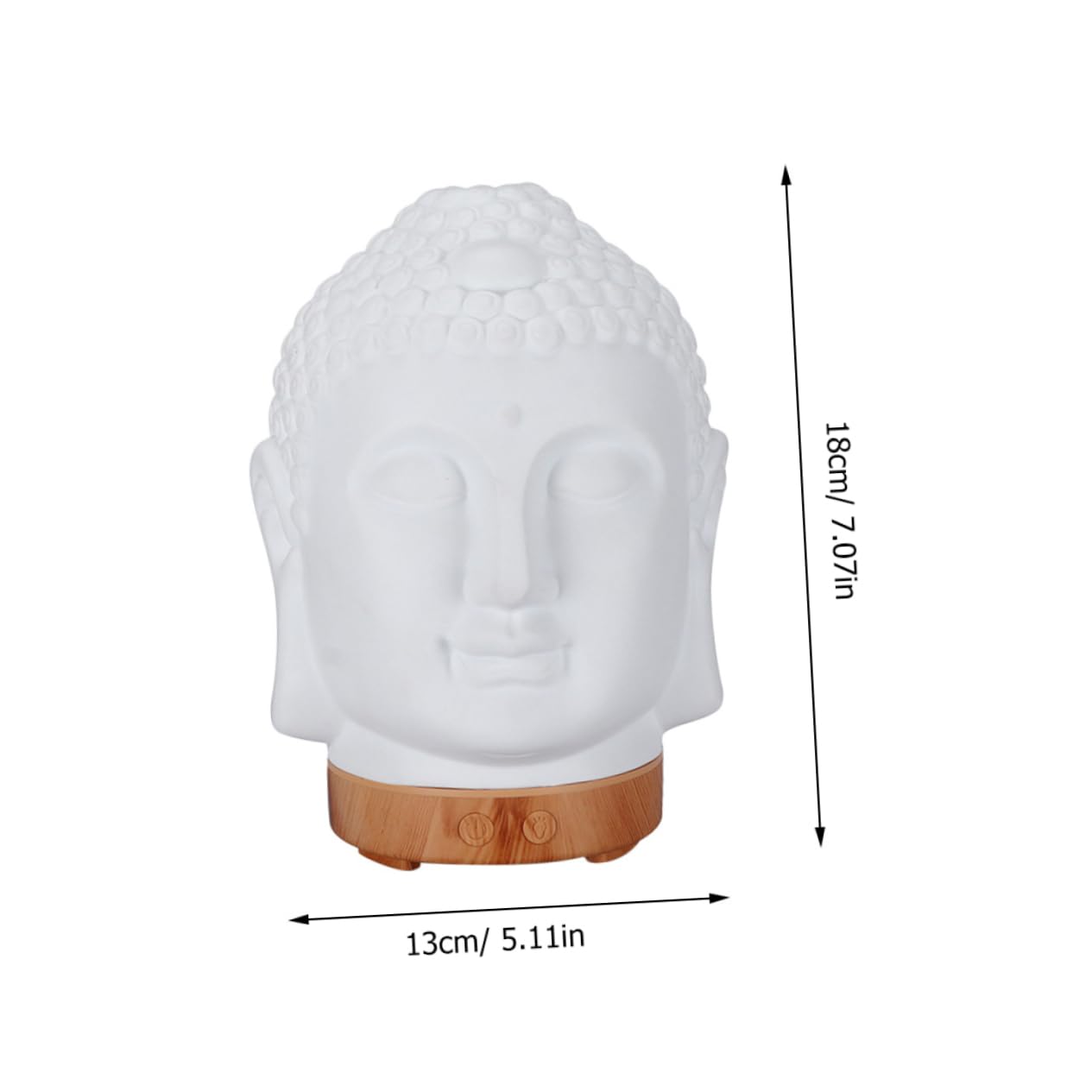 Luftbefeuchter Buddha-kopf-form Keramik Aroma-diffusor Aromatherapie-zerstäuber Öl-diffusor Für Schlafzimmer Nachttisch Schreibtisch
