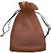 Allgala 100 Count Orangza Gift Party Favor Bags with Drawstring-5x7 Inch-Brown-PF53216